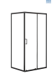 Alpx Shower Cubicle Corner Black 1000x800 5mm PEX108B