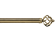 Decor Depot Steel Rod 32mm Brushed Bronze Finial Twist