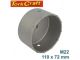 Tork Craft Hollow Core Bit TCT 110 x 72mm M22